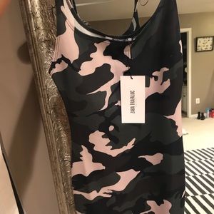 Camo midi dress